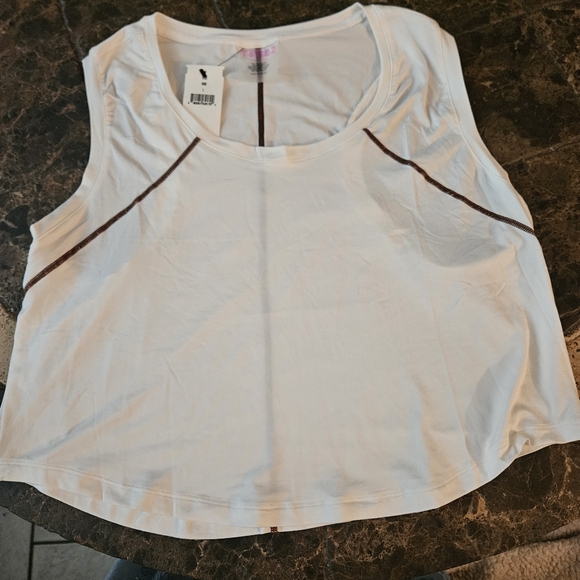 Terez WorkIt Marshmallow Tank Top L NWT - Picture 2 of 4